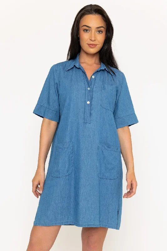 Chambray Mini Dress Sporty Women's Tennis