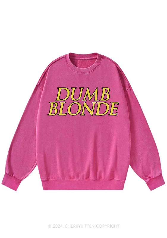 Dumb Blonde Y2K Washed Sweatshirts Cherrykitten Classic Women's Pin - striped