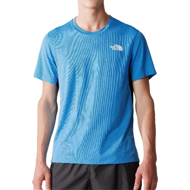 The North Face Lightbright Short Sleeve Mens Running Top - Blue Monochromatic All - in - one