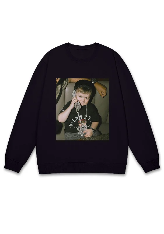 He Is Pretending To Call Y2K Sweatshirt Dapper Women's 1920S