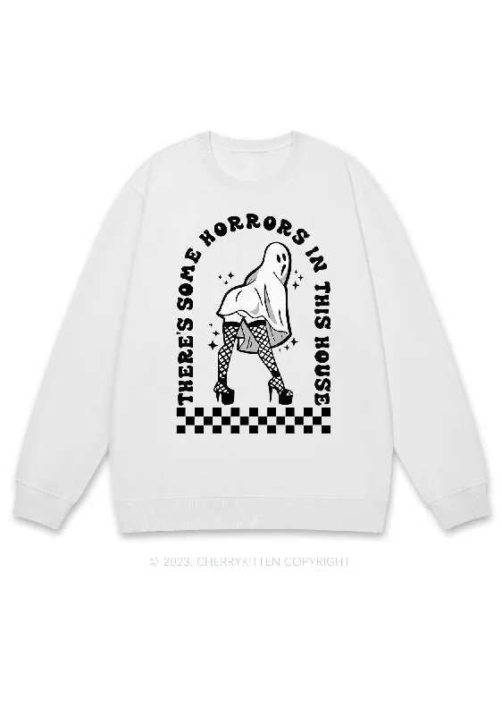 There's Some Horrors In This House Halloween Y2K Sweatshirt Cherrykitten Australian Beach