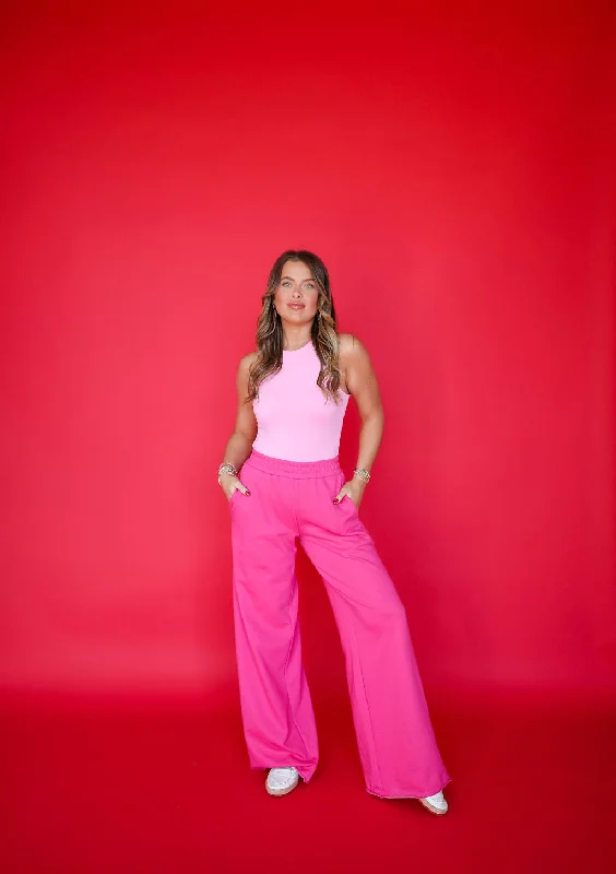 Throw Back Jogger - Hot Pink Edgy Women's Punk