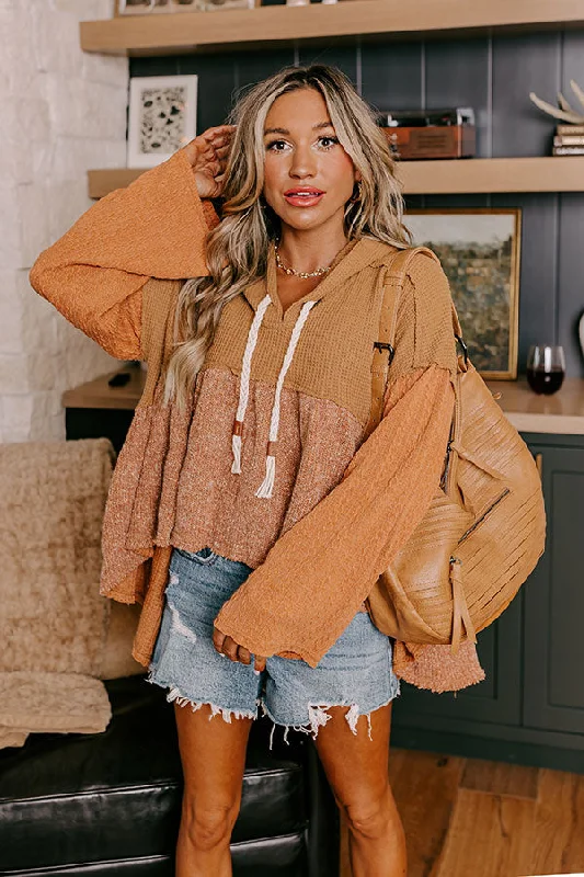 Pumpkin Spice Feels Knit Sweater in Camel Streetwear Style for 