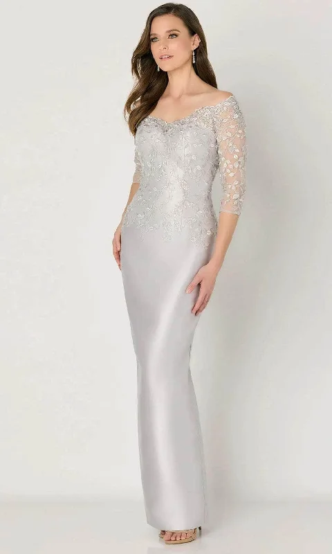 Cameron Blake CB795 - Lace Quarter Sleeve Evening Dress Elegant Women's 