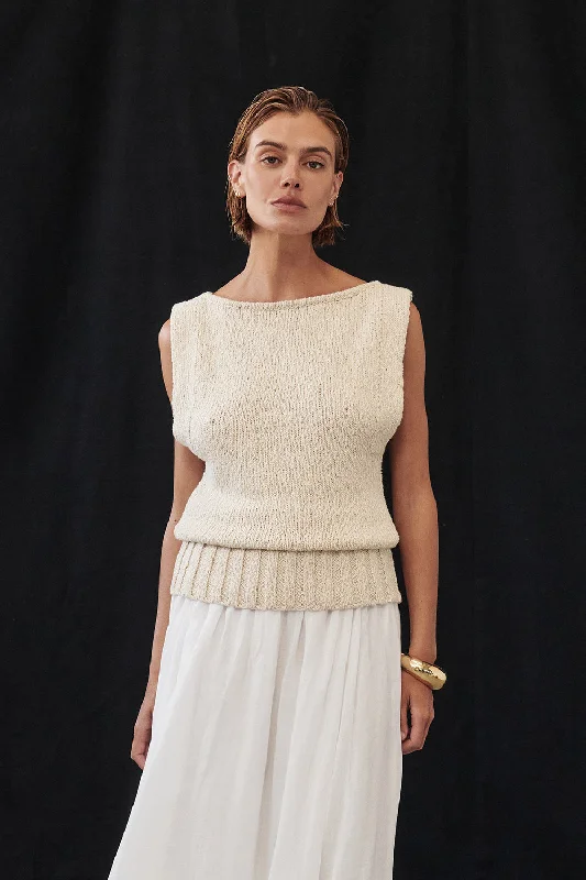 SUE CLAY SLEEVELESS KNIT TOP Casual Women's Japanese 