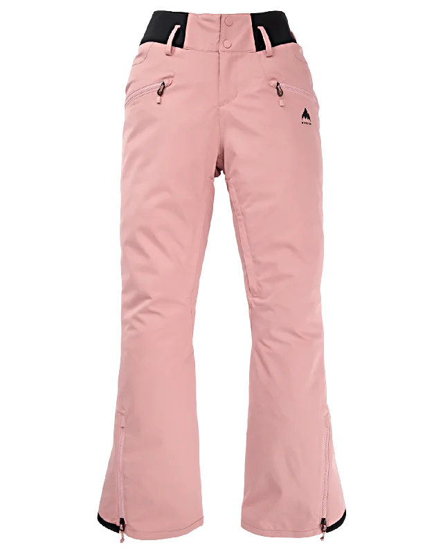Burton Women's Marcy High Rise Stretch 2L Snow Pants - Powder Blush Monochromatic All - in - one