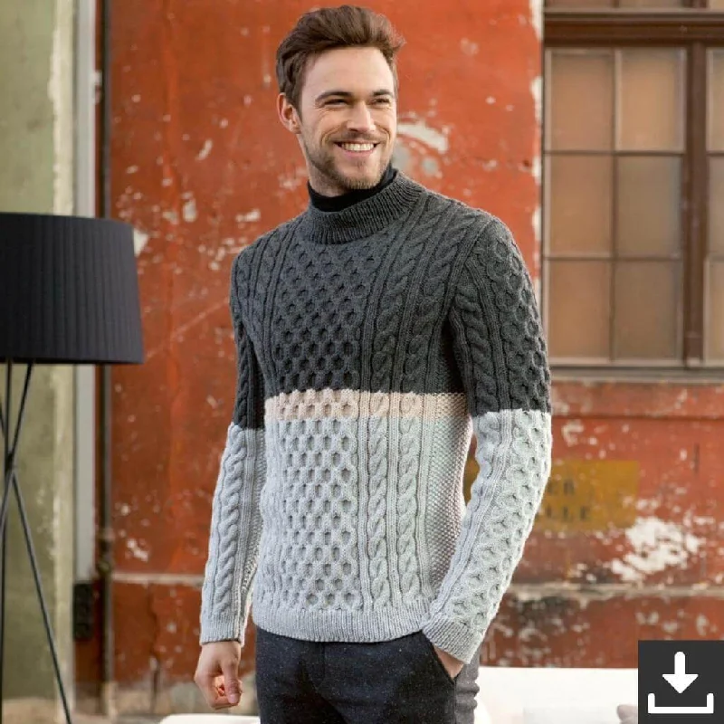 Herren Pullover Strickanleitung - Lang Yarns (PDF) Trendy Women's Oversized