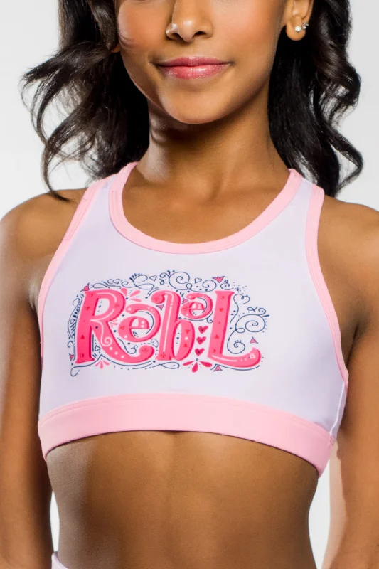 Racerback Sports Bra in Pink Crush Streetwear Style for 