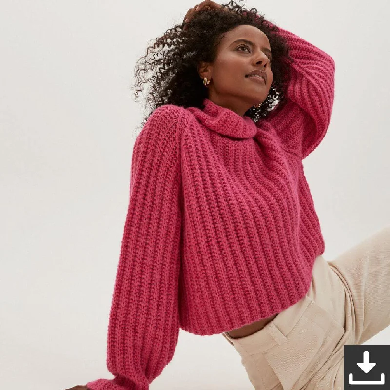 Raglanpullover Strickset - Lana Grossa (PDF) Relaxed Women's Beachy