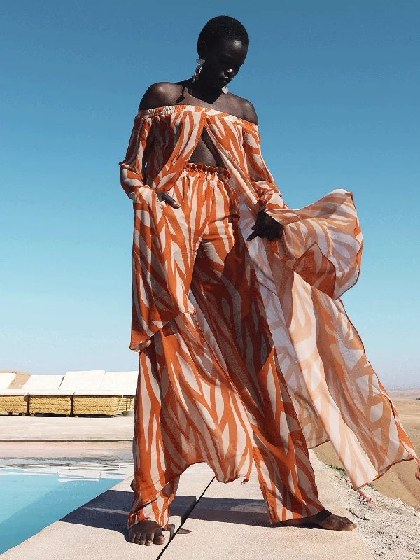 Leer Pants - Bela Orange Contemporary 