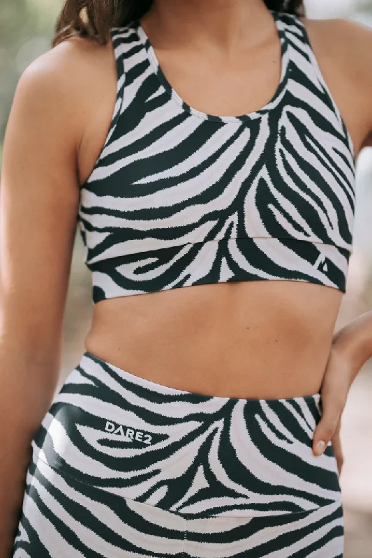 Natural Zebra Sports Bra Practical Women's Multi - 