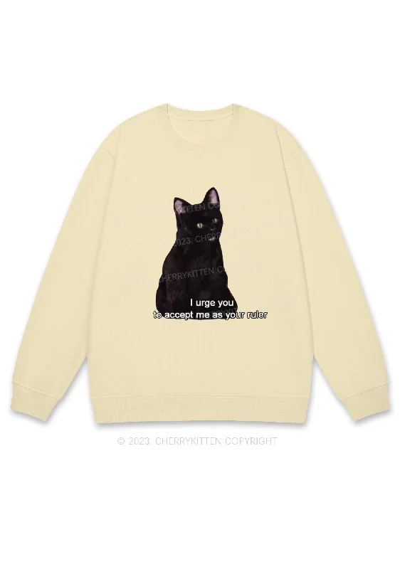 I Urge You To Accept Me As Your Ruler Halloween Y2K Sweatshirt Cherrykitten Gym