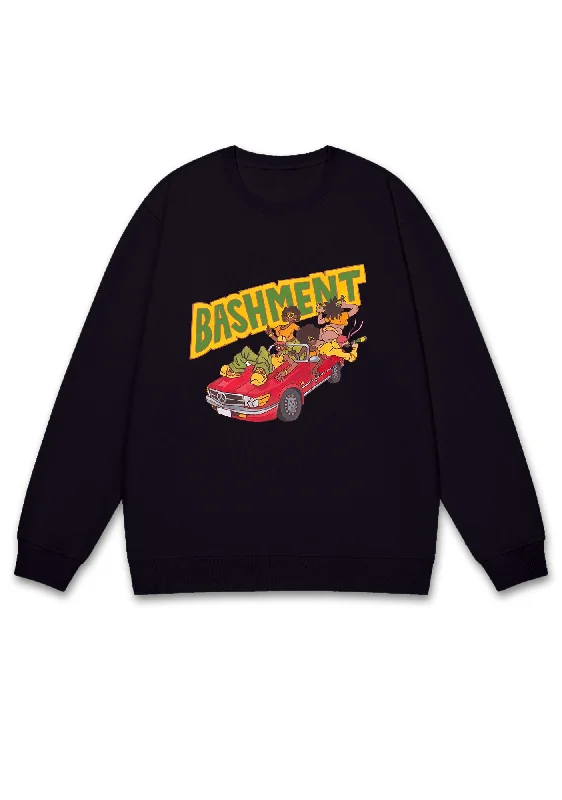 Bashment Red Car Y2K Sweatshirt Cool Women's Distressed