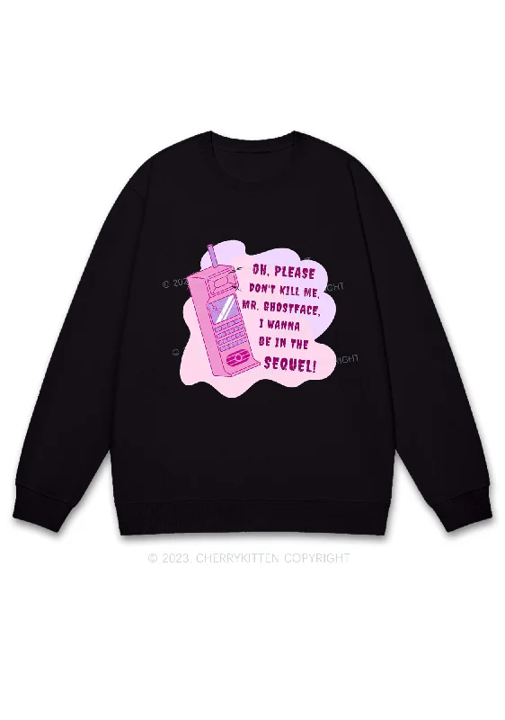 Please Don't Kill Me Halloween Y2K Sweatshirt Cherrykitten Bold Women's Statement