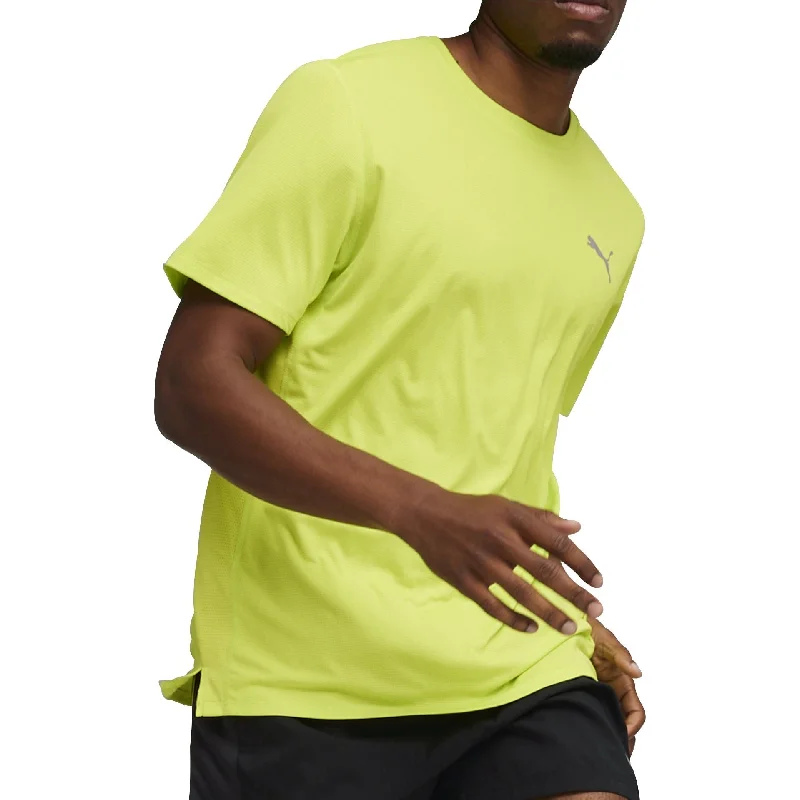 Puma Run Favourite Velocity Short Sleeve Mens Running Top - Green Sustainable Organic