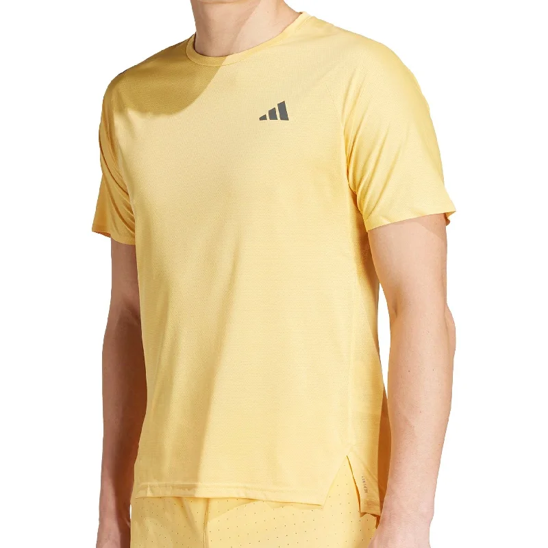 adidas Adizero Short Sleeve Mens Running Top - Yellow Modern Women's Tech