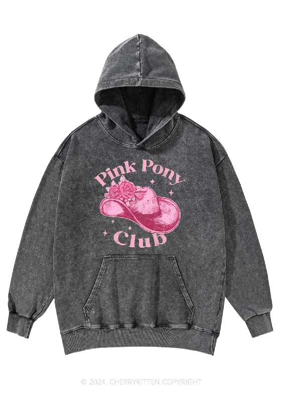 Pink Pony Club Y2K Washed Hoodie Cherrykitten Athletic Women's 