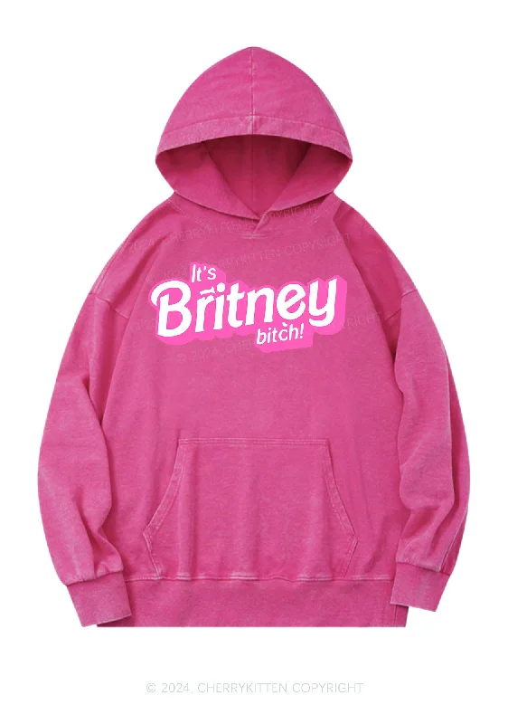 It's Britney Bixch Y2K Washed Hoodie Cherrykitten performance