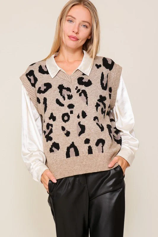 Leopard Vest Dapper Women's 1920S