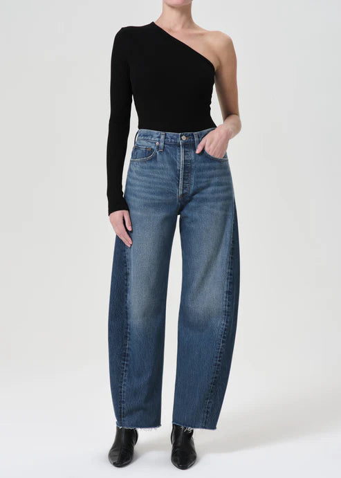 Luna High Rise Pieced Taper Jeans Scandinavian