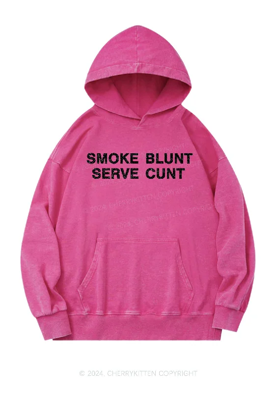 Smoke Blunt Y2K Washed Hoodie Cherrykitten Cool Women's Distressed
