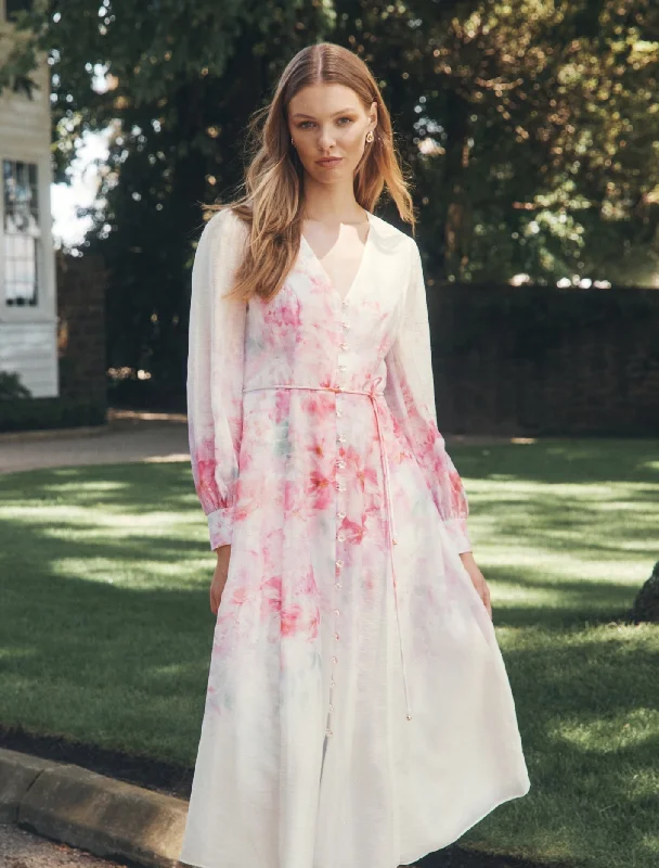 Kahlani Printed Midi Dress Sustainable Organic