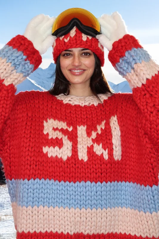 Ski Chunky Knit Sweater Streetwear Style for 