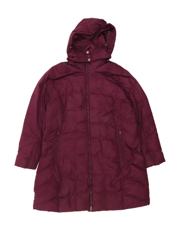 EDDIE BAUER Womens Hooded Padded Coat UK 20 2XL Burgundy Polyester Artistic Women's Avant - EDDIE BAUER Womens Hooded Padded Coat UK 20 2XL Burgundy Polyester Artistic Women's Avant -