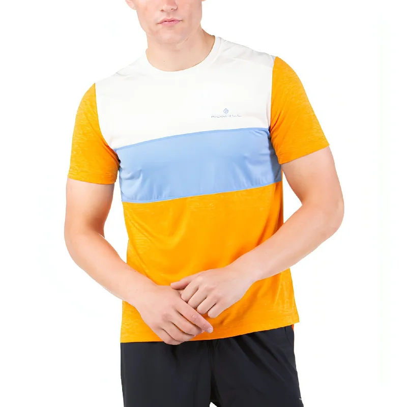 Ronhill Tech Trio Short Sleeve Mens Running Top - Orange Bold Women's Statement