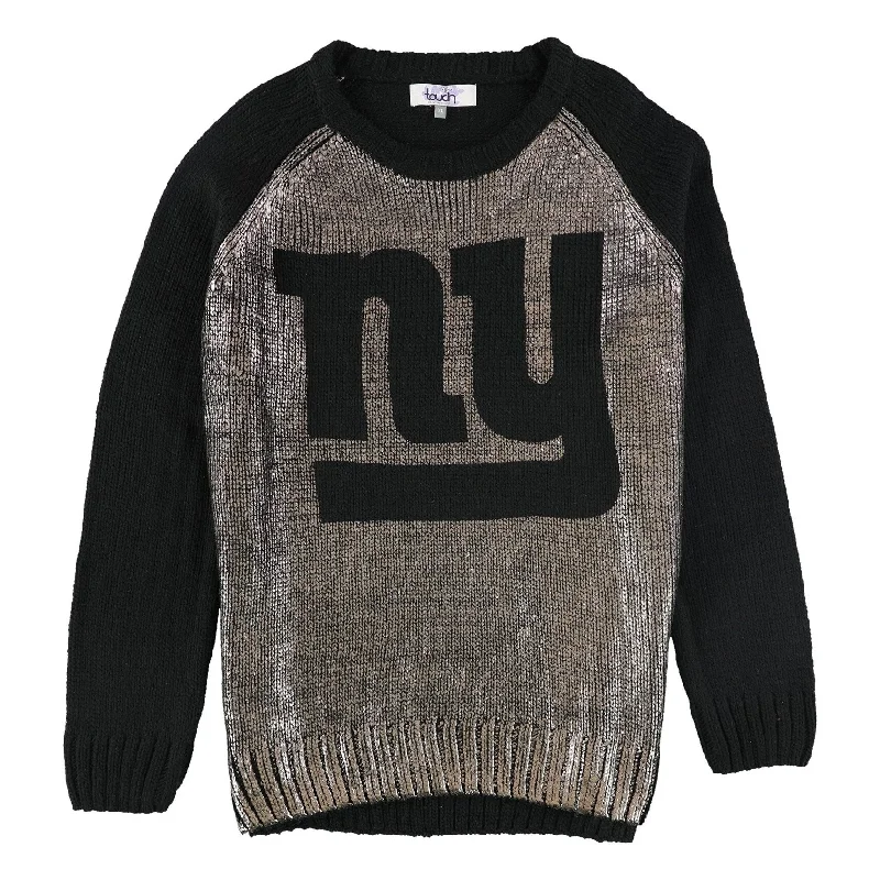 Touch Womens New York Giants Knit Sweater, Metallic, X-Large Trendy Women's 