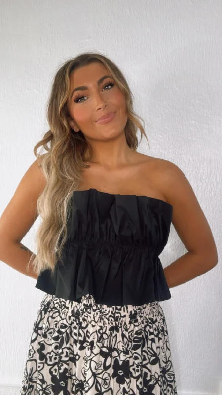 Taking The Town Top, Black Modern Women's 