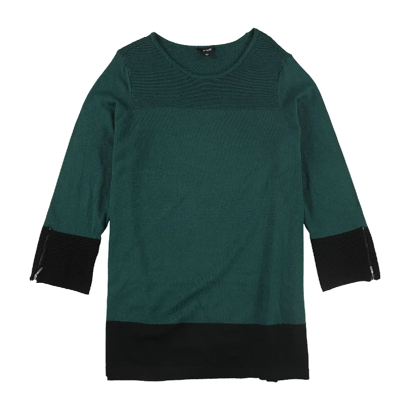 Alfani Womens Ottoman-Knit Pullover Sweater, Green, X-Large Scandinavian