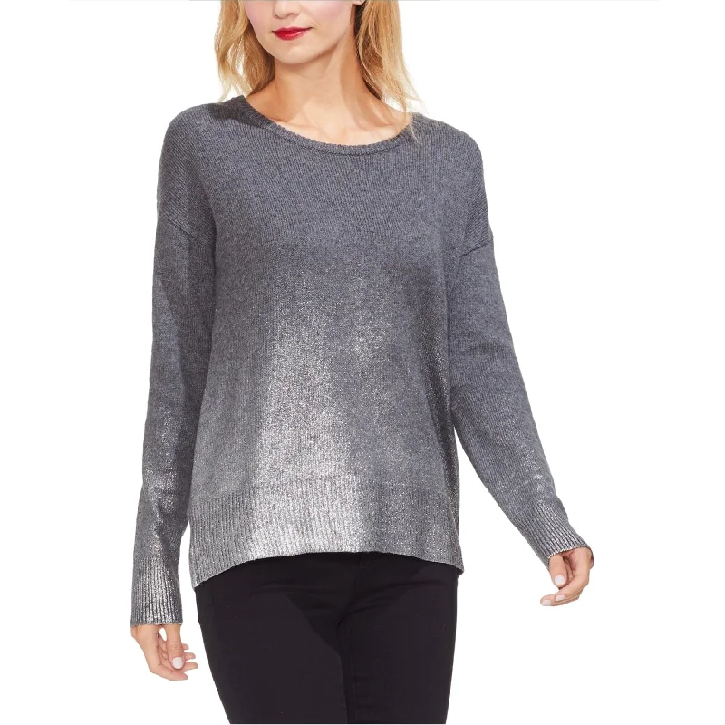 Vince Camuto Womens Ombre Foil Pullover Sweater Traditional Women's 