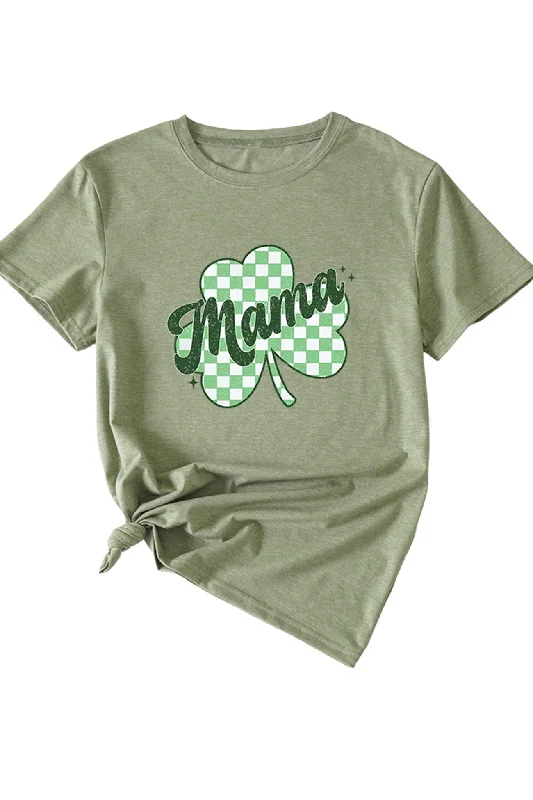 Plaid Clover Graphic T-shirt Compression