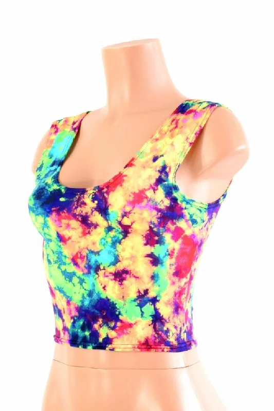 Acid Splash Crop Top Earthy Women's 