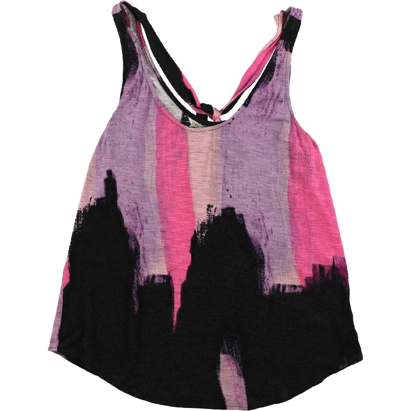 Rachel Roy Womens Printed Tie Back Tank Top, Purple, X-Small Earthy Women's Hemp - based