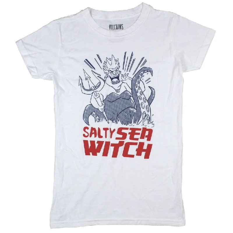 Disney Womens' The Little Mermaid Ursula Salty Sea Witch Girls T-Shirt Relaxed Women's Beachy