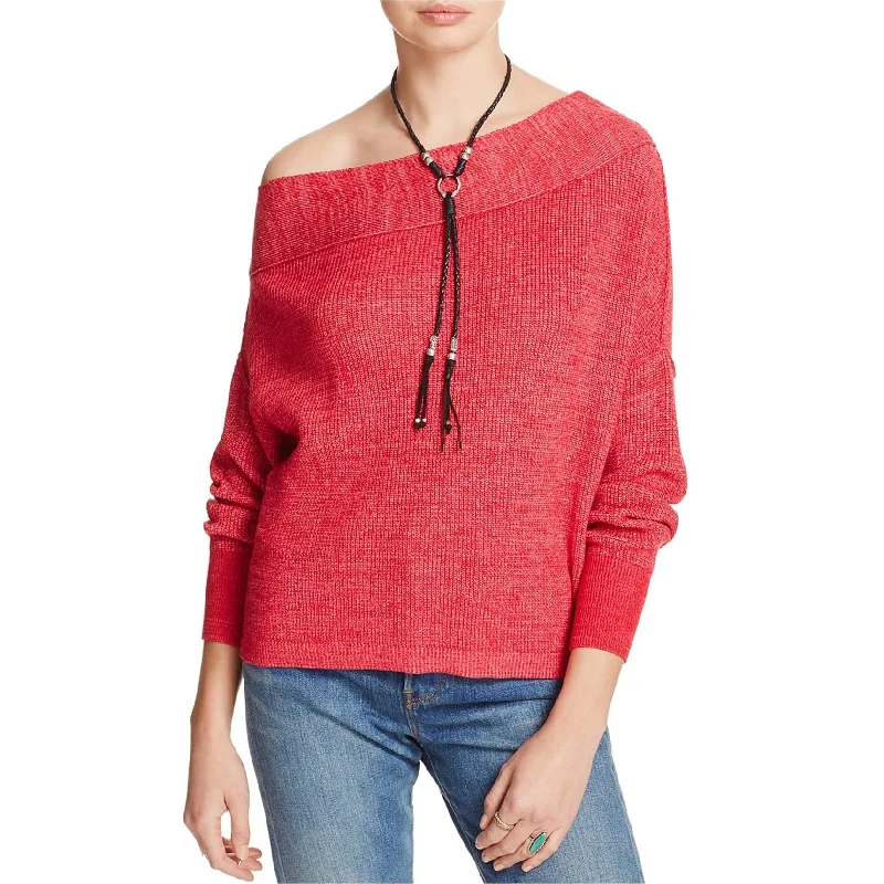 Free People Womens Alana Pullover Knit Sweater, Pink, X-Small Contemporary 