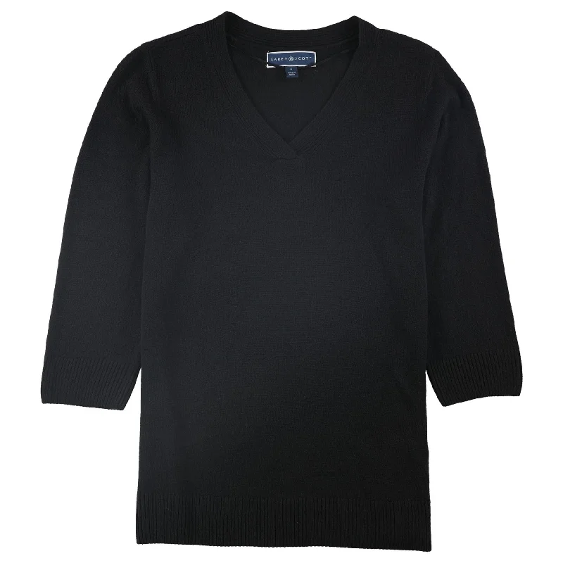 Karen Scott Womens Solid Knit Sweater, Black, Small Stylish Women's Tropical 