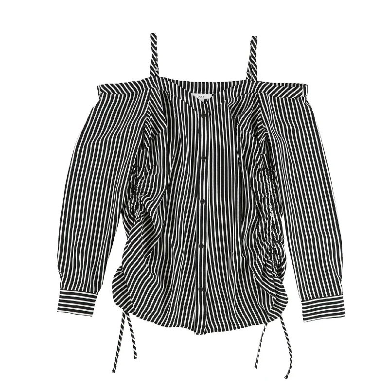 Bar Iii Womens Striped Off The Shoulder Blouse Sporty Women's Tennis