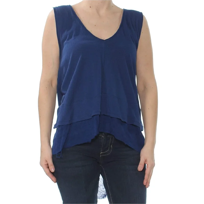 Free People Womens Peachy Distressed Tank Top Sustainable Organic