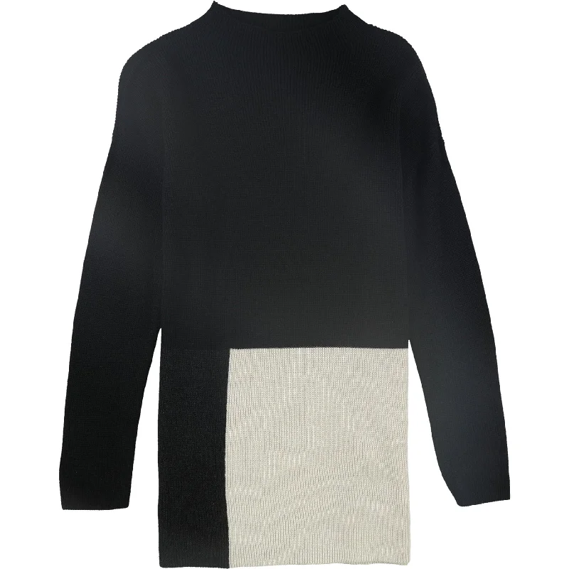 Eileen Fisher Womens Colorblock Knit Sweater Tough Women's Military - inspired