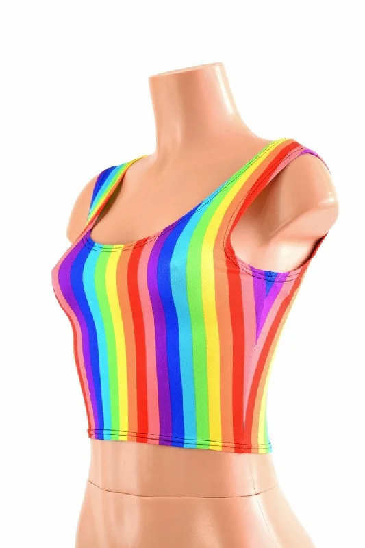 Rainbow Crop Tank Refined Women's Hand - crafted