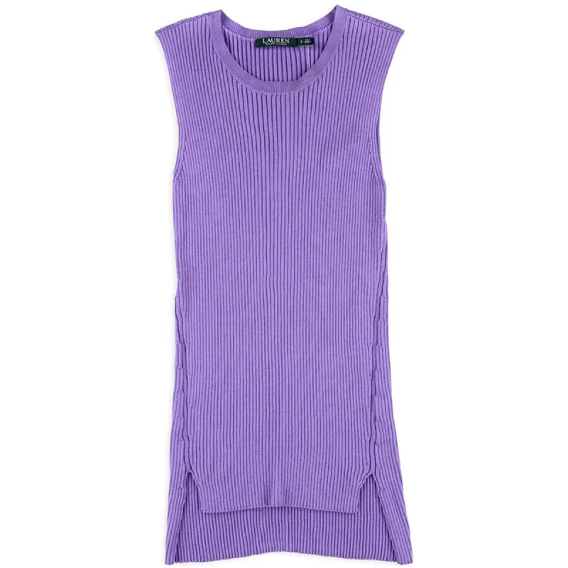 Ralph Lauren Womens Ribbed Knit Pullover Sweater, Purple, Small Athletic Women's 