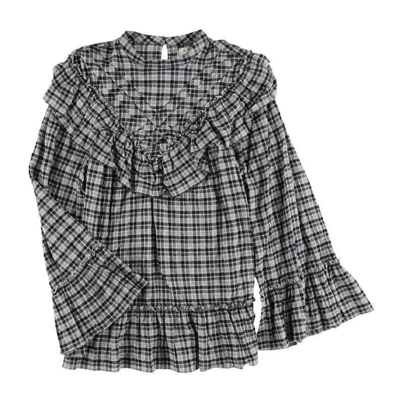 Max Studio London Womens Ruffled Knit Blouse Feminine Women's Style 