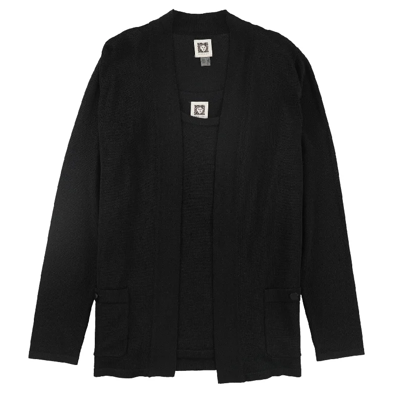 Anne Klein Womens Set Cardigan Sweater Stylish Women's Neon
