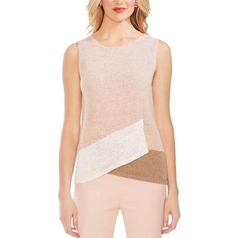 Vince Camuto Womens Foldover Pullover Sweater French