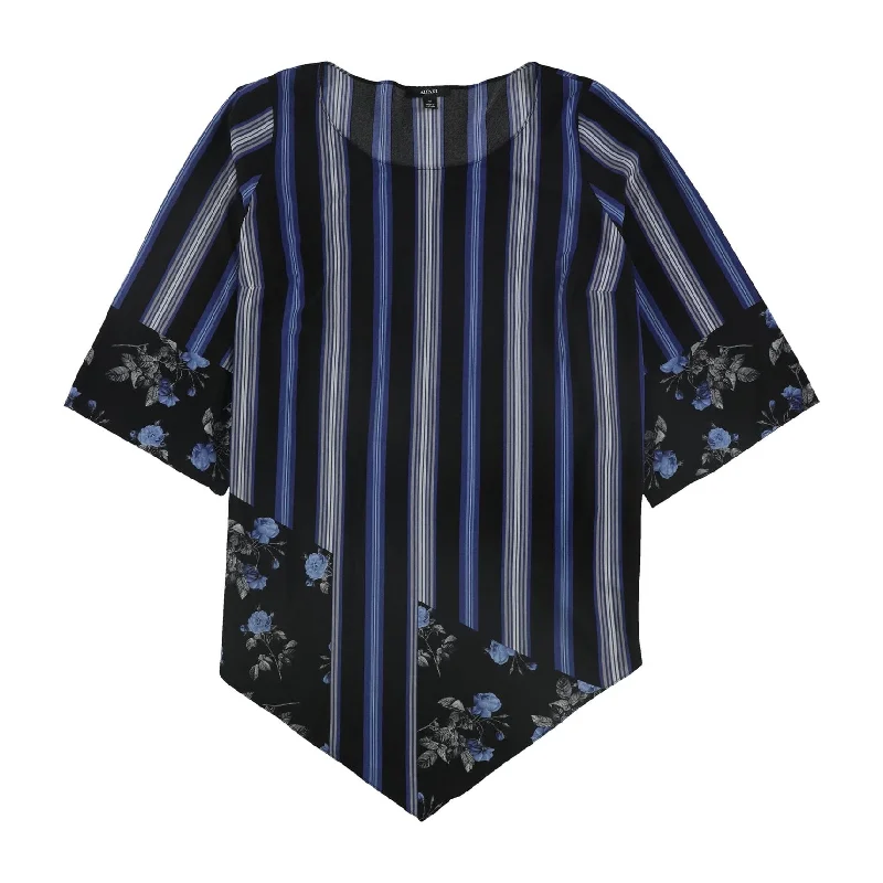 Alfani Womens V-Hem Pullover Blouse Bold Women's Statement