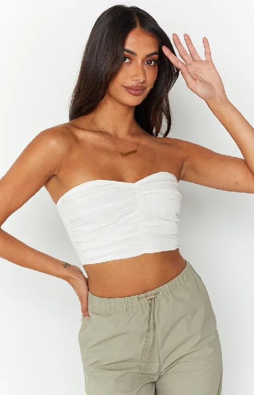 Lotti White Boob Tube Refined Women's Velvet
