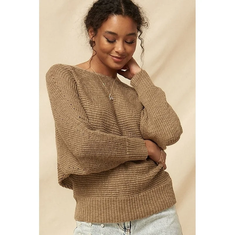 A Ribbed Knit Sweater British Gentlewoman Style